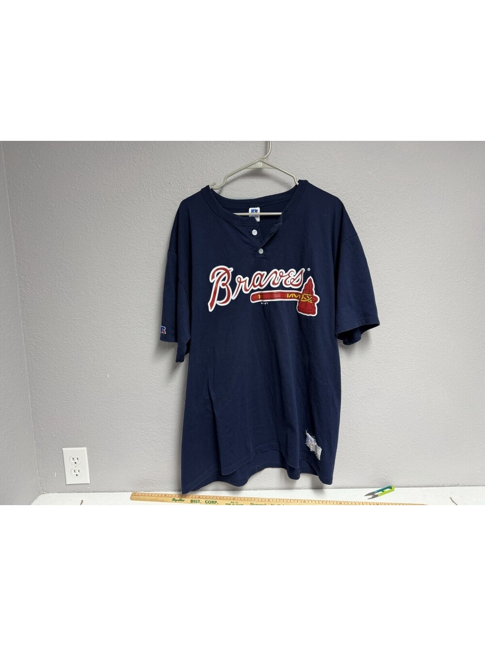 VTG 1990s Atlanta Braves Russell Athletic Jersey Shirt XXL